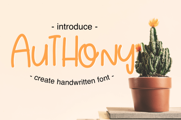 Authony Handwritten Font: A Joyful Script for Handmade Products