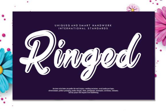 Ringed Typeface: Elevate Handmade Branding with Script Amp’s Exquisite Font