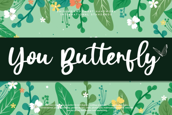 You Butterfly: A Handwritten Font for Editorial Elegance